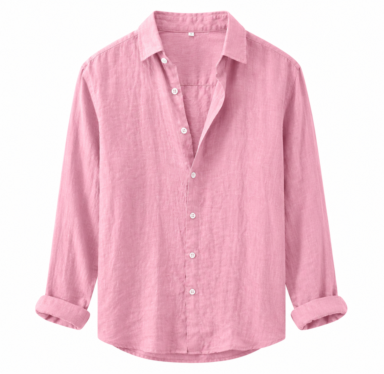 Pink Element Long-Sleeve Shirt, front view on white background