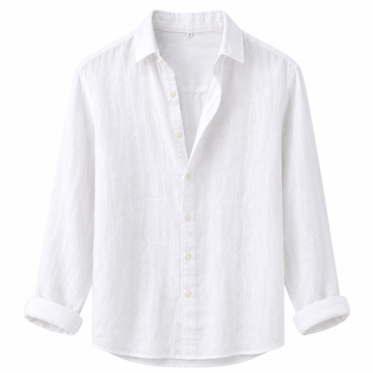 White Element Long-Sleeve Shirt, front view on white background