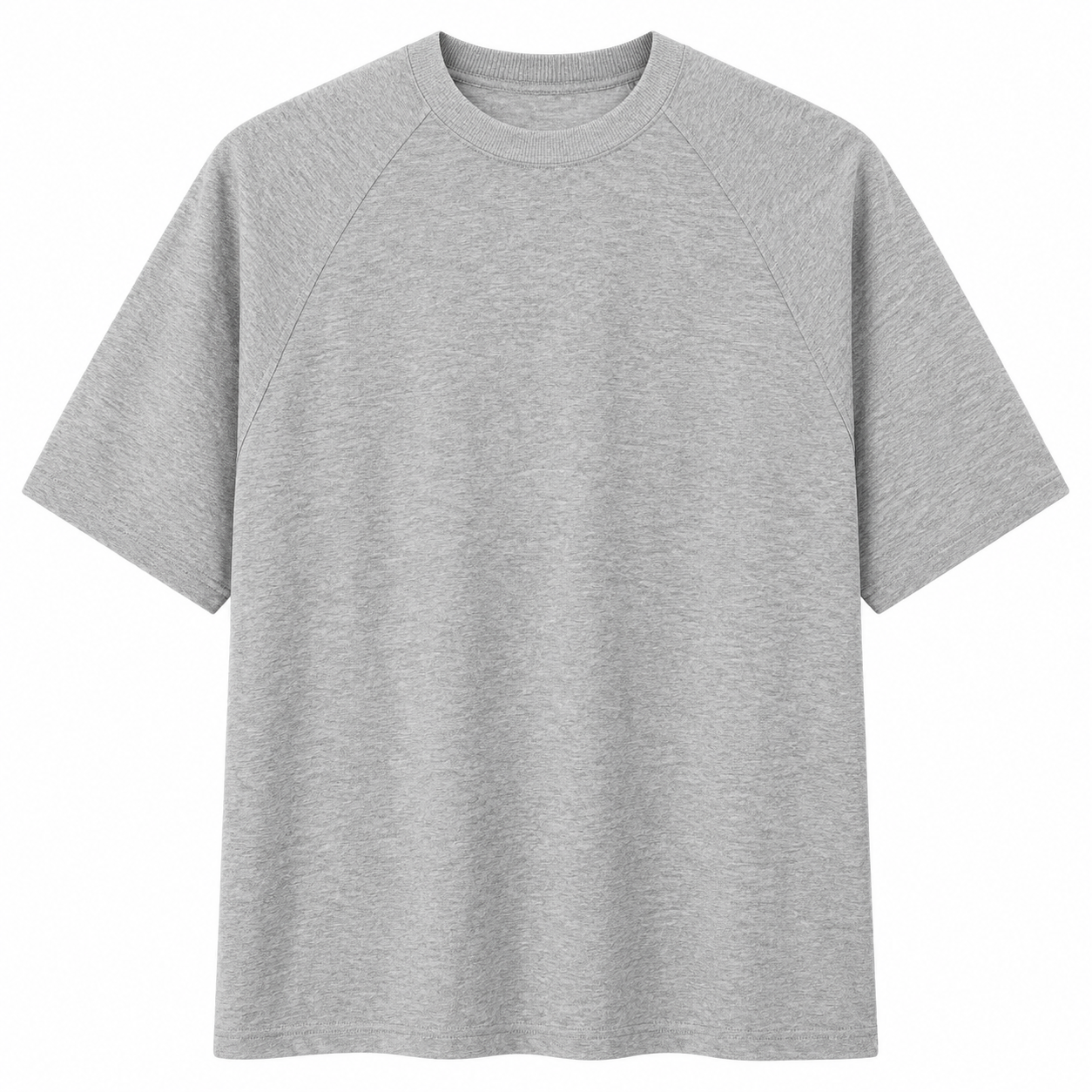Stitchwork Cotton Tee in shallow flower ash — front product view